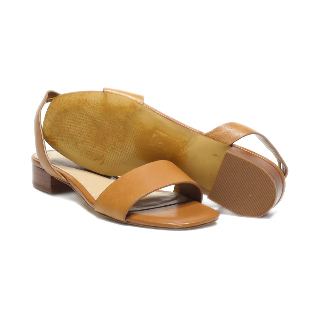 Aldo Mid-Heel Sandals Leather Brown Colour For Women